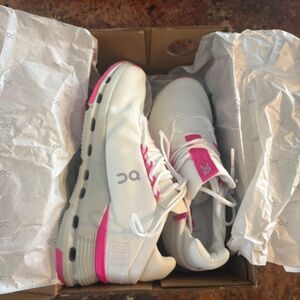 New On Clouds Cloudnova "Barbie" Women Pink Shoes White